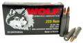 223 5.56x45 Ammo 55gr FMJ Wolf Performance 20 Round Box