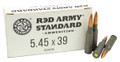 5.45x39 Ammo 60gr FMJ Red Army Standard 20 Round Box
