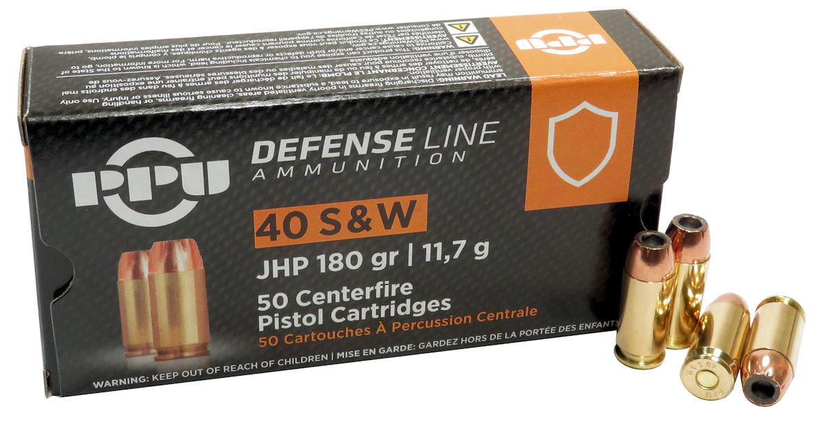 40 Sandw Ammo 180gr Jhp Ppu Defense Line Ppd40 50 Round Box