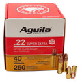 22LR Ammo 40gr Copper Plated Aguila Super Extra (1B221100) 250 Round Box