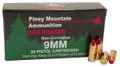 9mm 9x19 Ammo 119gr Red Tracer Piney Mountain 50 Round Box