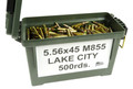 5.56x45 Ammo 62gr FMJ Winchester Lake City M855 500 Round Can