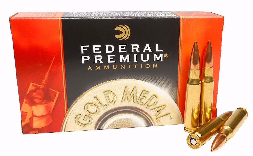 .308 Win. Ammo 168gr Sierra Matchking BTHP Federal Gold Medal (GM308M ...