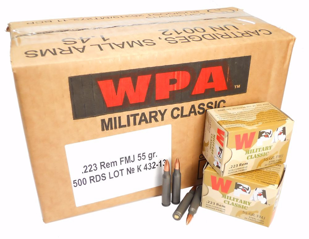 Ammunitionstore.com - 223 5.56x45 Ammo 55gr FMJ Wolf WPA Military ...