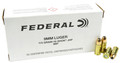 9mm 9x19 Ammo 115gr HI-SHOK JHP Federal Classic (9BP) 50 Round Box