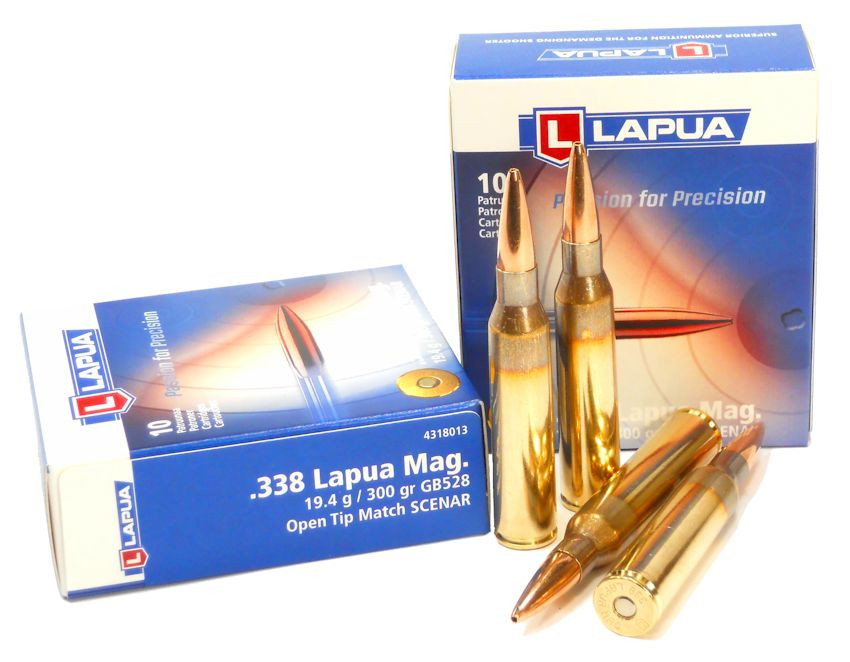 338 Lapua Magnum Ammo 300gr OTM Scenar Lapua 10 Round Box ...