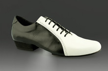 Online Tango Shoes - 2x4 al pie Abasto - Negro y Blanco (fully leather)
