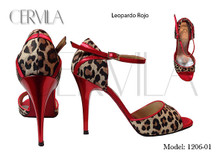 Online Tango Shoes - Cervila - Leopardo Rojo (fully leather)