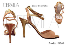Online Tango Shoes - Cervila - Clasico Oro Sin Talon (fully leather)