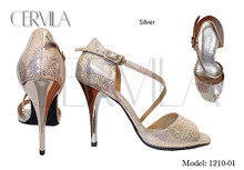 Online Tango Shoes - Cervila - Silver (fully leather)