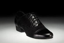 Online Tango Shoes - 2x4 al pie Boedo - Negro Comb (fully leather)