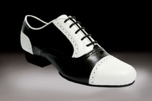 Online Tango Shoes - 2x4 al pie Boedo - Negro y Blanco (fully leather)