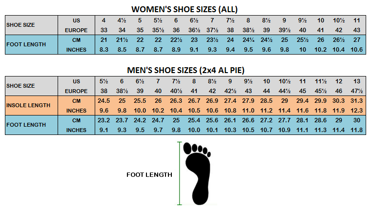 How to size your tango shoes