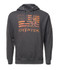 Flag Hoodie Charcoal Front