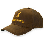 Browning Dura-Wax Cap Corporate Logo Solid Brown Front