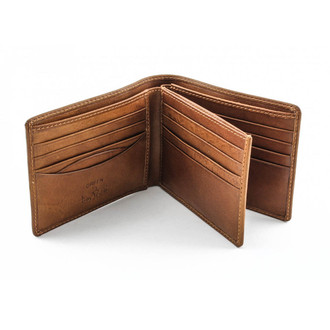 Prima Tri-Fold Wallet PG410301 Front Flap Open Honey