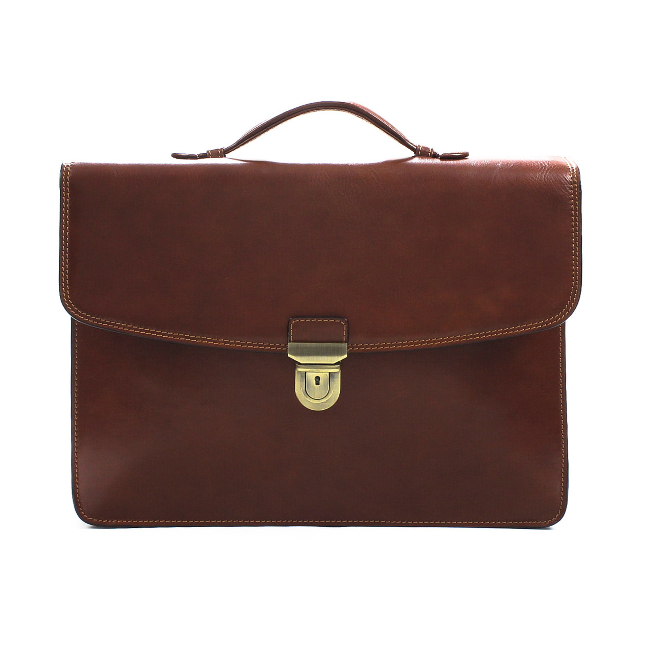 leather document briefcase