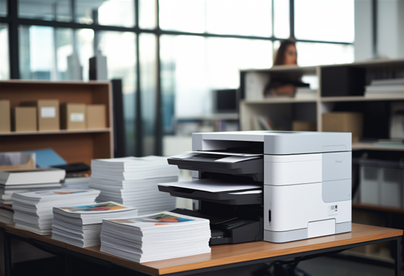 printer printing multiple copies of a booklet document in the correct order