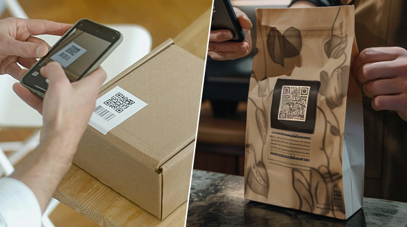 product packaging design with qr code