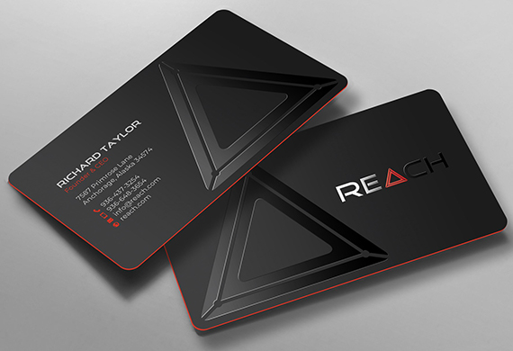Business card with border and greater durability