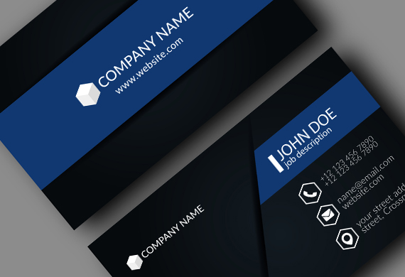 Business cards with company information