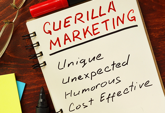 Guerilla marketing is a brand building and awareness way of advertising
