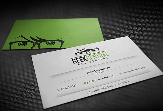 Title name and contact information on business cards