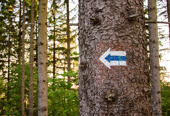 Important wayfinding markers for hikers