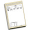 Notepads are printed on 70lb text with maximum brightness, with a chipboard backer. Production time is 4-6 business days.