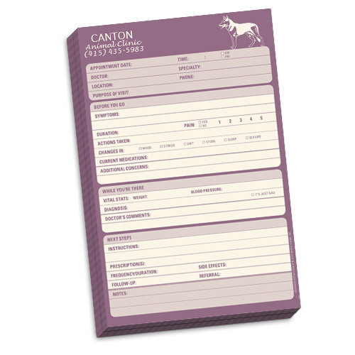 Notepads are printed on 70lb text with maximum brightness, with a chipboard backer. Production time is 4-6 business days.