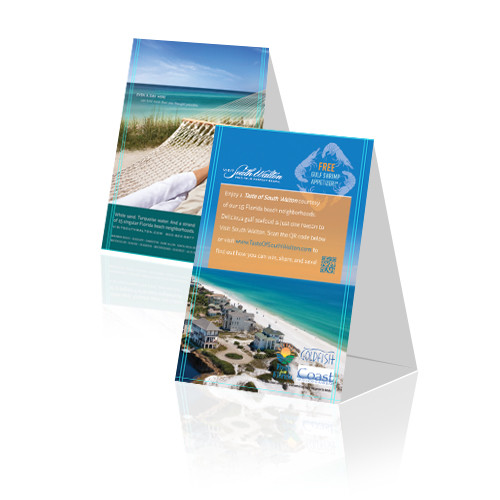 Whether it is for special promotions, restaurant menus, or informational purposes, Table Tents are a direct form of advertising directly to your customers. Available in two popular sizes, Table Tents will allow you to effectively communicate with your customers with ease. To save you shipping and time, they are shipped flat and are extremely simple to assemble!
