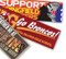 Bumper Stickers printed on 4mil vinyl are weather resistant and intended for outdoor use. 