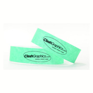 Poly wristbands are made from a Tyvek material and ready in 3-5 business days for pick up in Atlanta or ship nationwide. 