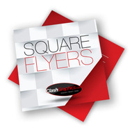 Square Flyers Printed same day next day on glossy thick card stock with UV coating
