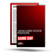 12 x 18 Card Stock Same Day Posters