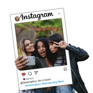 **Capture the Moment with Our Instagram Selfie Sign!**

Make your event unforgettable with a custom Instagram Selfie Sign from ClashGraphics.com. Perfect for weddings, parties, corporate events, and more, our selfie signs add a fun, interactive element that encourages guests to snap and share their favorite moments. Designed to mimic the popular Instagram interface, these signs can be personalized with your event’s hashtag, date, and any other details you desire. With high-quality printing and durable materials, our selfie signs not only enhance the décor but also create lasting memories. Order yours today and let the photo fun begin!