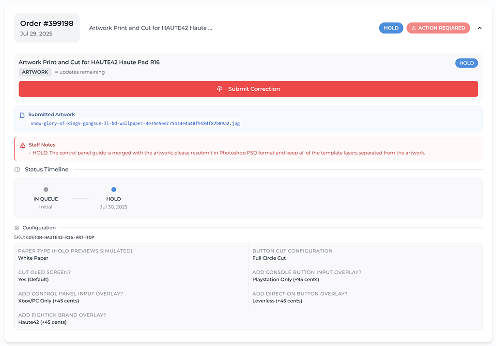 Custom Job Tracker App Screenshot