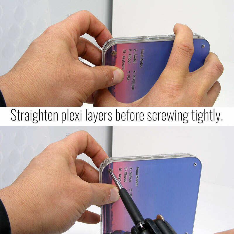 Install Step: Straighten layers before screwing them together