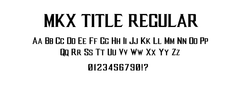 pop: MKX Title Regular (Mortal Kombat) font