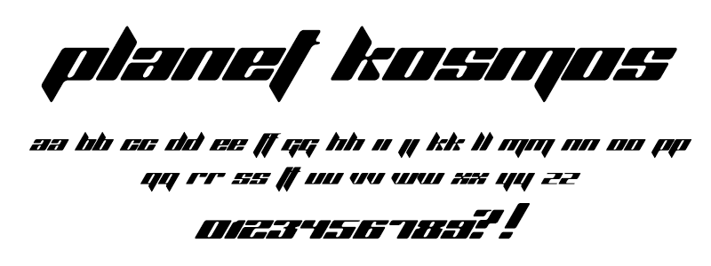 Pop: Planet Kosmos (various) font