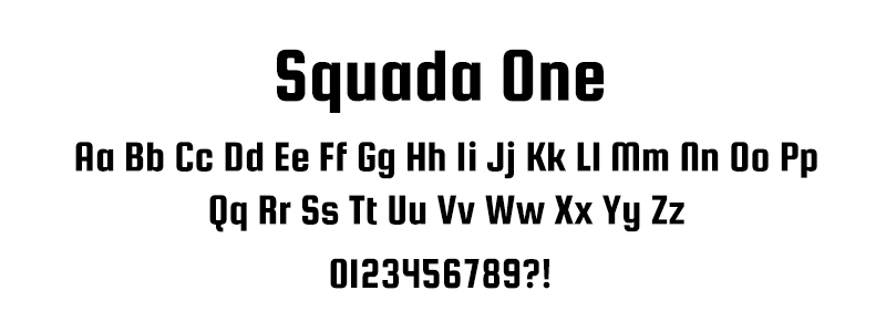 CLASSIC: Squada One font