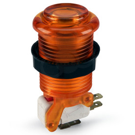 IL PSL-L Translucent Concave Long Stem Pushbutton - Amber/Orange