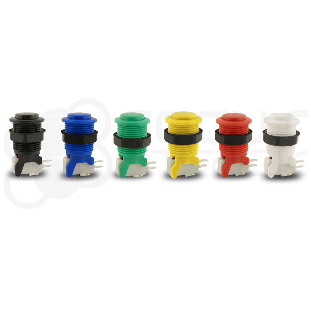 IL PSL-CV Convex Short Stem Pushbutton - Yellow