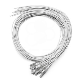 White 16pc 22 AWG Wire with .187 Quick Disconnect