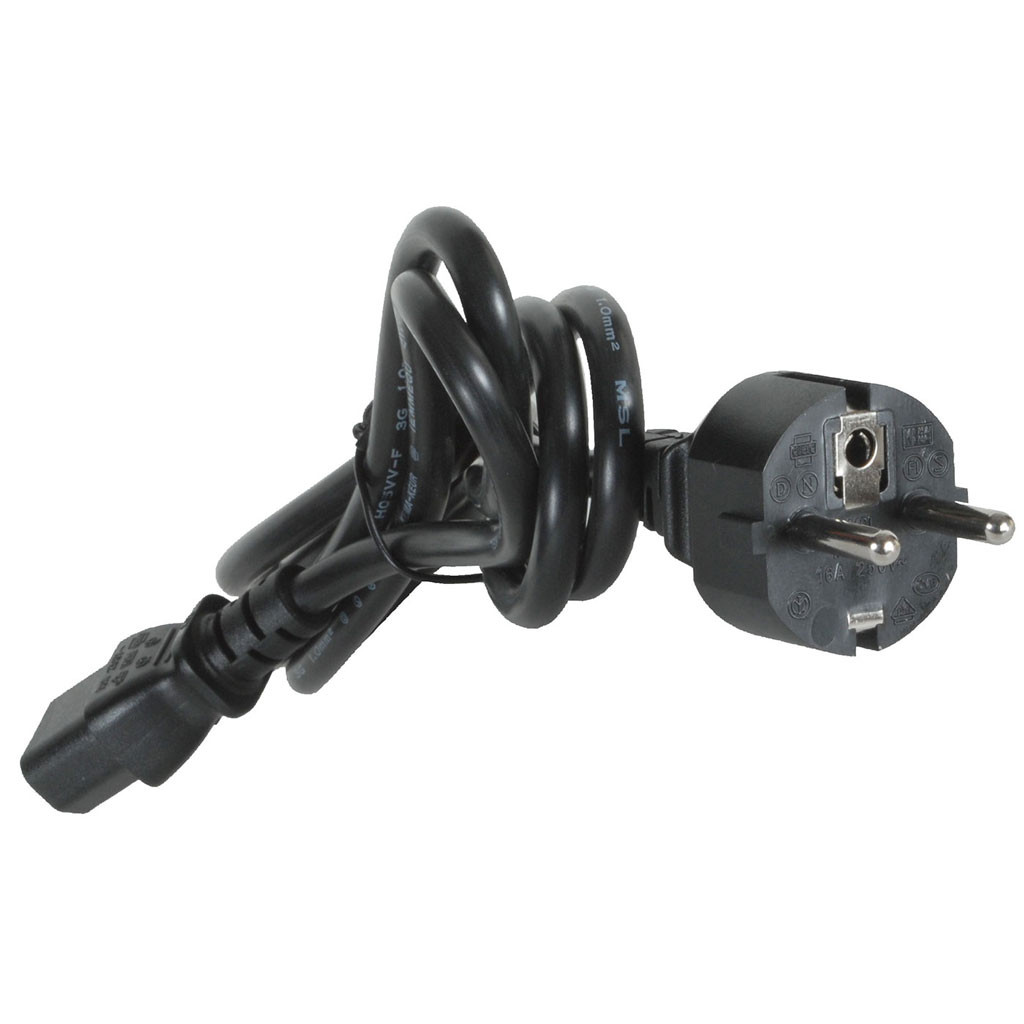 6 Ft 16 3 Awg Ac Cee 7 7 To Iec 320 C13 Power Cord Black Eu