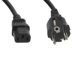 6 ft. 16/3 AWG AC CEE 7/7 to IEC-320-C13 Power Cord Black (EU)