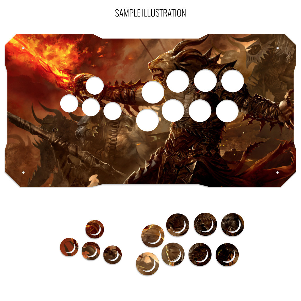Artwork Print and Cut for BNB Fightstick Gen 1 WASD Panel