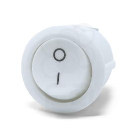 Mini Round 2-Pin SPDT ON-OFF Rocker Switch - White