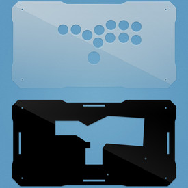 BNB Fightstick Gen 1 Clear/Black Gloss Plexi Replacement Panel - All Button