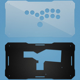 BNB Fightstick Gen 1 Clear/Black Matte Plexi Replacement Panel - All Button